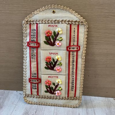 Calendario Perpetuo Ricamato