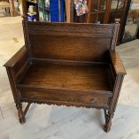 Panca Inglese Legno Quercia Anni 20