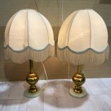 Coppia Lampade Ottone Base Onice