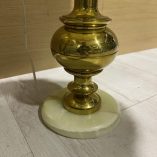 Coppia Lampade Ottone Base Onice