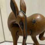 Statua Legno Cerbiatti