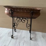 Fioriera Rame Base Ferro Battuto