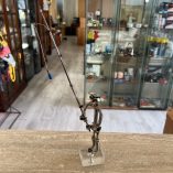 Statuetta Pescatore Metallo