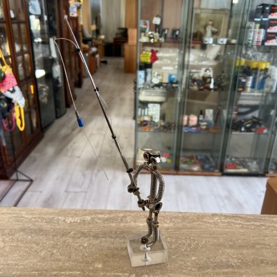 Statuetta Pescatore Metallo Statuetta Pescatore Metallo