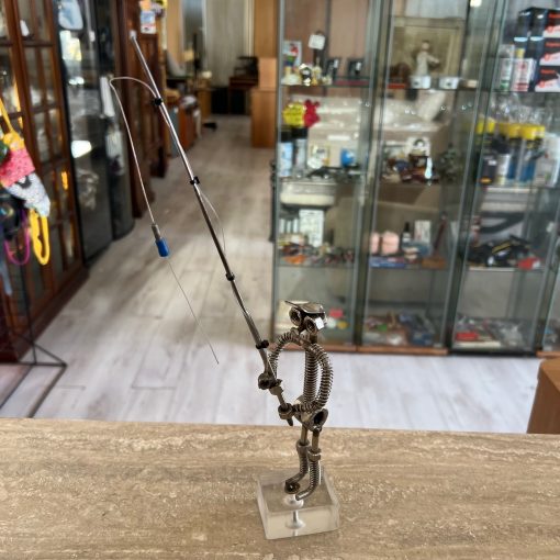 Statuetta Pescatore Metallo