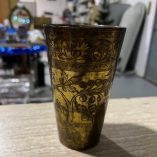 Bicchiere Metallo Argentato Lassi Indiano