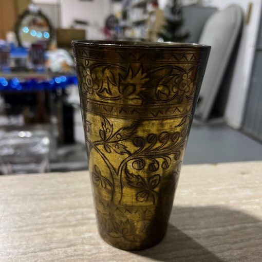 Bicchiere Metallo Argentato Lassi Indiano