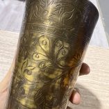 Bicchiere Metallo Argentato Lassi Indiano