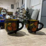 Coppia Tazzine Legno Russe Khokhloma