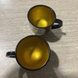 Coppia Tazzine Legno Russe Khokhloma