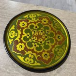 Vassoio + 3 Tazzine + Cucchiaino Legno Russia Khokhloma