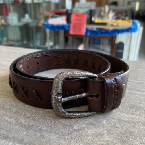 Cintura Pelle Diesel Vintage Made In Italy