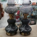 Coppia lampade ottone vintage
