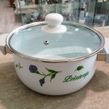 Pentola coperchio smaltata