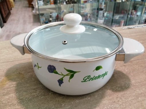 Pentola coperchio smaltata