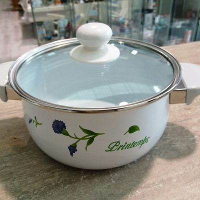 Pentola coperchio smaltata