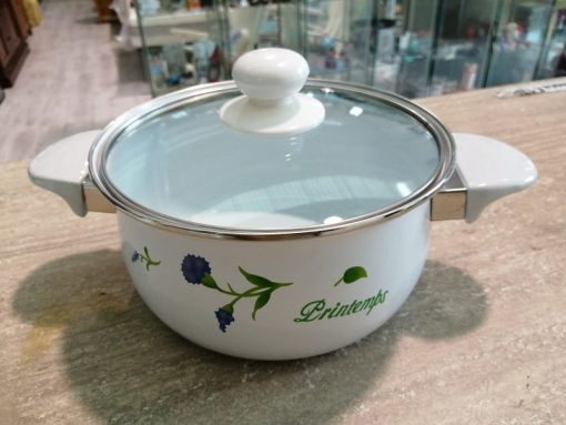 Pentola coperchio smaltata