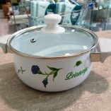 Pentola coperchio smaltata