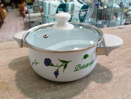 Pentola coperchio smaltata