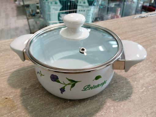 Pentola coperchio smaltata