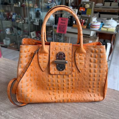 Borsa Donna Pelle Arancione