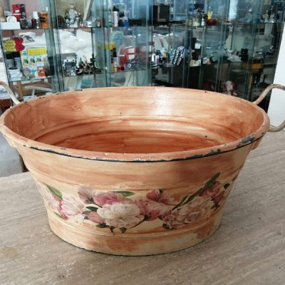 Vaso latta decorato Vaso latta decorato