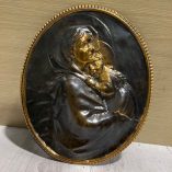 Bassorilievo Rame Madonna Con Bambino