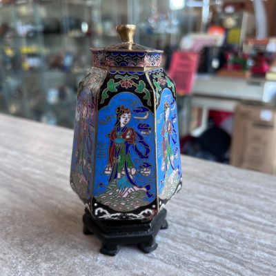 Vasetto Esagonale Cloisonne