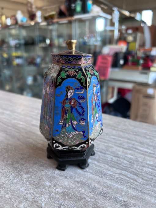 Vasetto Esagonale Cloisonne