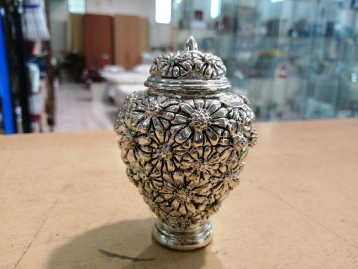 Vasetto laminato argento