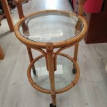 Tavolino bambu vetro