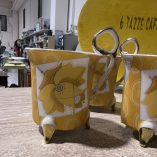 6 Tazzine Caffe Porcellana Oro Zecchino