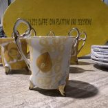 6 Tazzine Caffe Porcellana Oro Zecchino