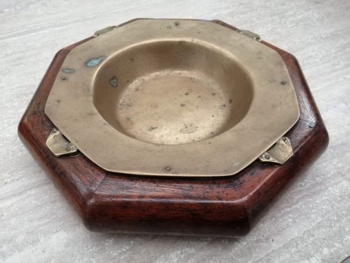 Posacenere legno ottone