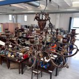 Lampadario Vintage Bronzo Putti