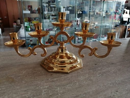 Candelabro Ottone Dorato