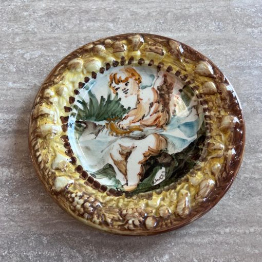 Piattino Ceramica Dipinta Albisola Angioletto