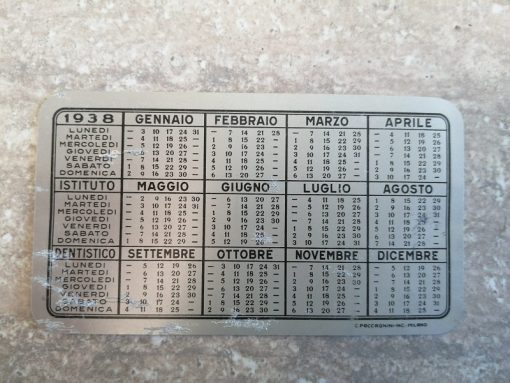Calendario dentistico 1938