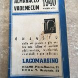 Almanacco Vademecum 1940 Lagomarsino