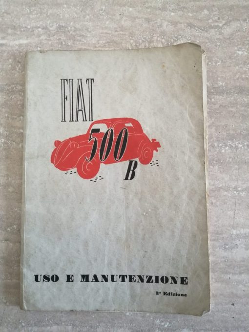 Libretto uso manutenzione Fiat 500 B