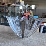 Centrotavola Cristallo Bohemia Lamina Argento New Daniel