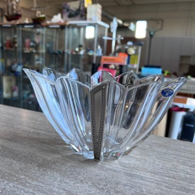 Centrotavola Cristallo Bohemia Lamina Argento New Daniel Centrotavola Cristallo Bohemia Lamina Argento New Daniel