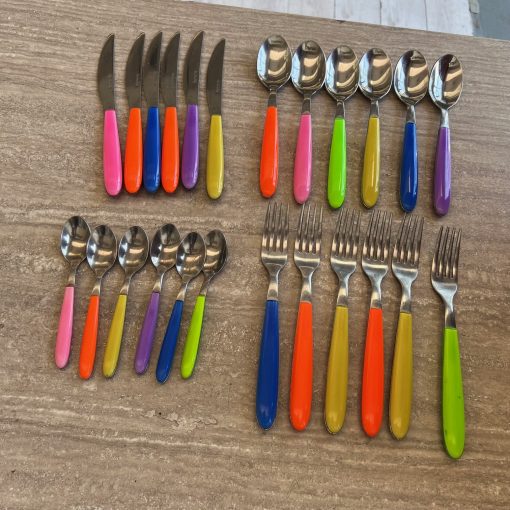 Set 24 Posate Eme Colorate