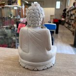 Statua Buddha Legno Bianco 30 cm