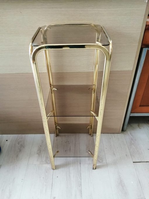 Colonna 3 ripiani ottone