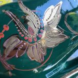 Trittico Vasi Ceramica Vintage Verde Oro