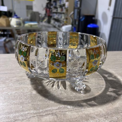 Centrotavola Cristallo Bohemia Oro