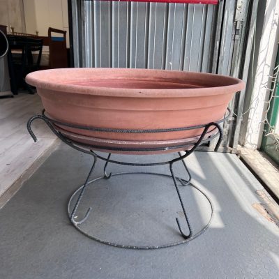 Vaso Fiori 80 cm Base Ferro Battuto