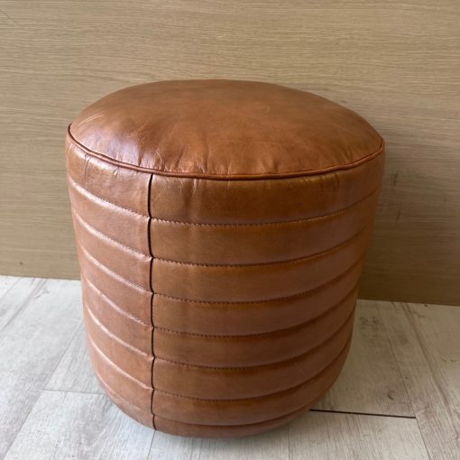 Pouf Rotondo Vera Pelle
