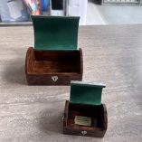 Coppia Cofanetti Legno Lamina Argentata